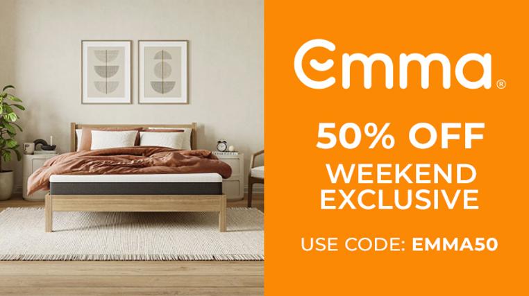 Emma Mattresses! 50% Off: USE CODE EMMA50