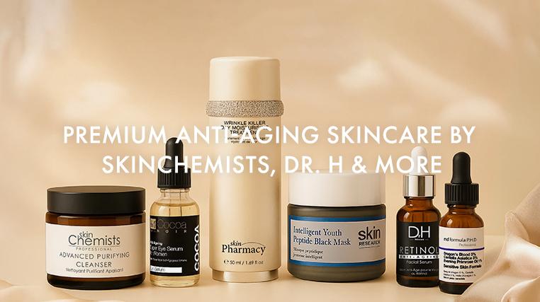 Premium Anti-Aging Skincare by skinChemists, Dr. H & more
