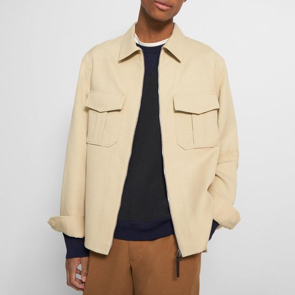 Theory hooded patch pocket coat online