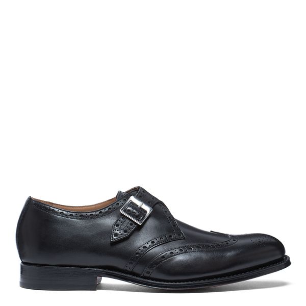 Black leather formal shoes shop