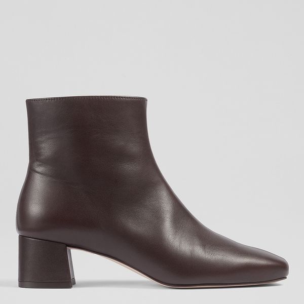 Brown Leather Clarice Ankle Boots BrandAlley