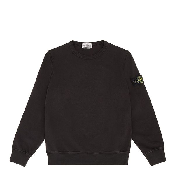 Black Crew Neck Organic Cotton Sweatshirt BrandAlley