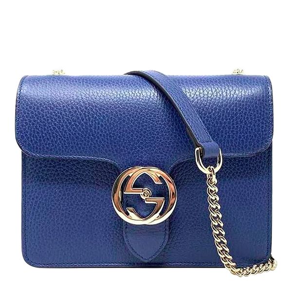 Blue Gucci GG Chain Shoulder Bag BrandAlley