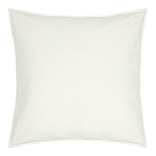 Park Row Elysia Quilted Square Pillowcase Cream BrandAlley