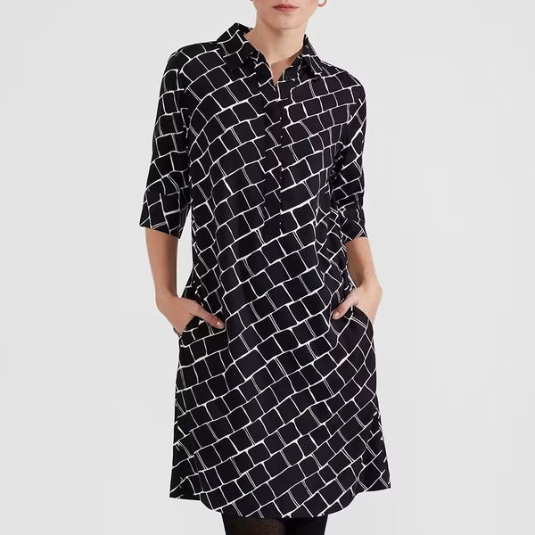 Navy Lucinda Spot Print Dress BrandAlley