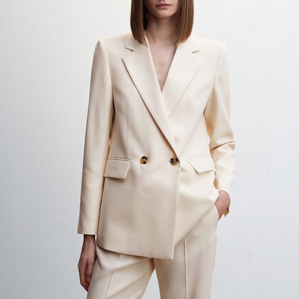 Cross button suit top