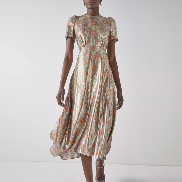 Purple Garland Silk Dress BrandAlley