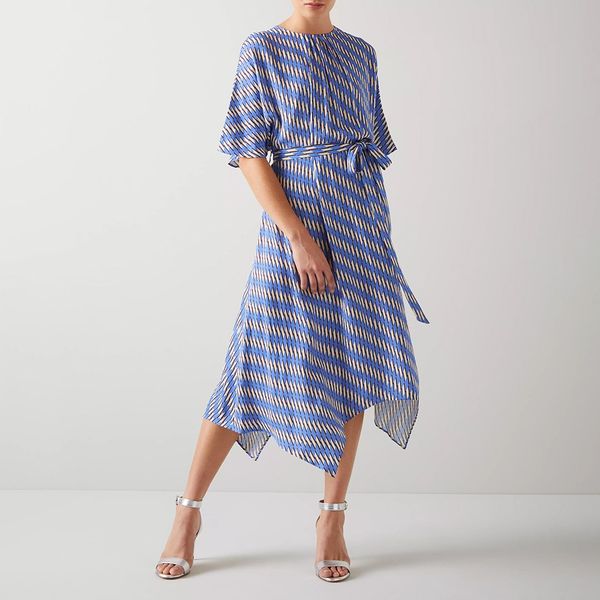 Navy Beya Silk Blend Dress BrandAlley
