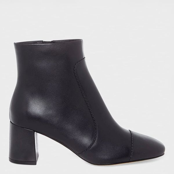 Navy Ottilie Leather Ankle Boots BrandAlley