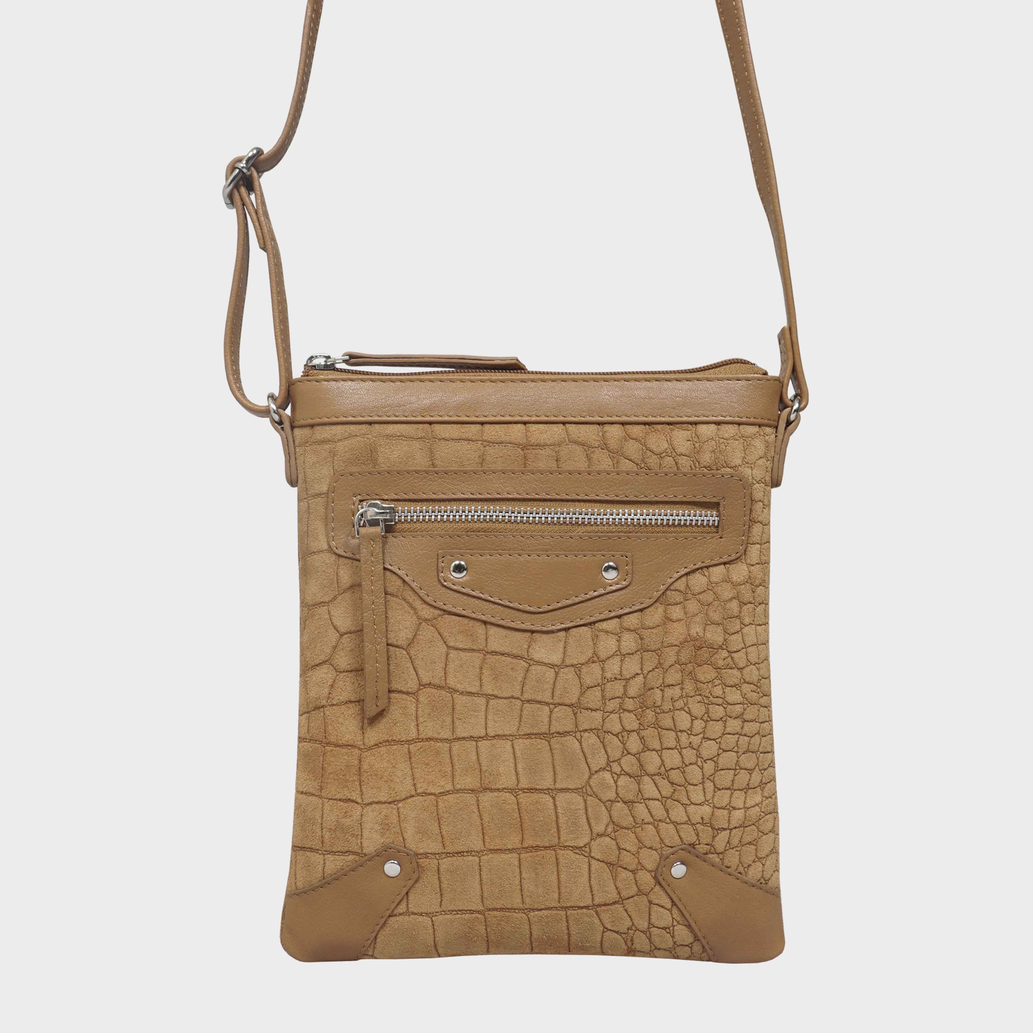 JANET' Real Leather Crossbody Sling Bag