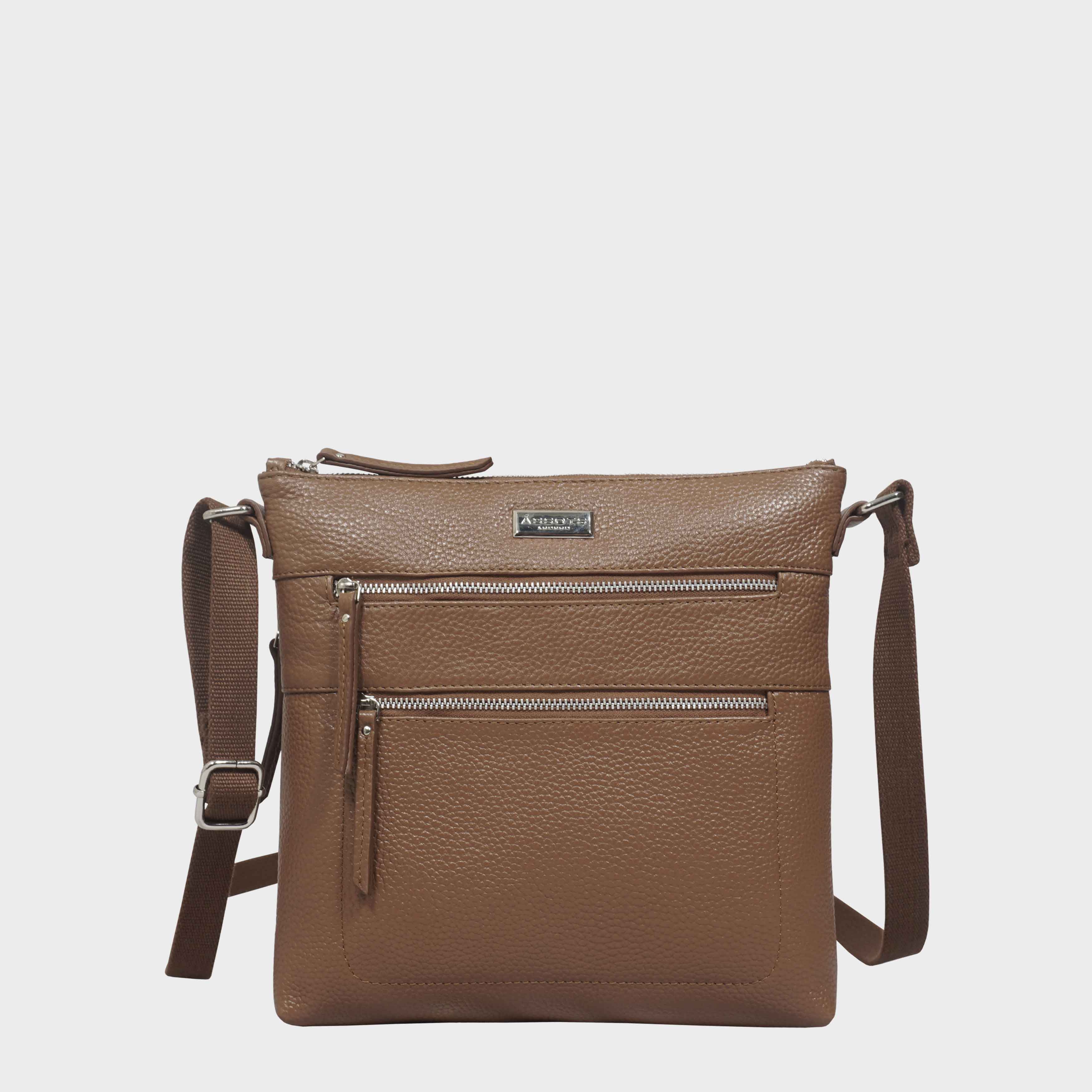 ‘CORI’ Pebble Grain Soft Real Leather Crossbody Bag