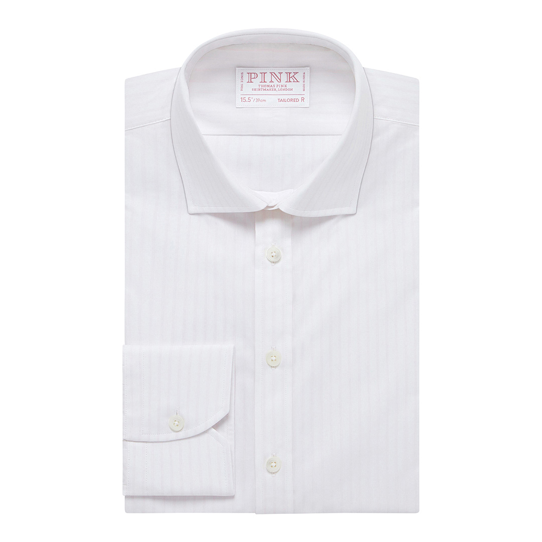 Pink Stripe Tailored Fit Cotton Shirt
