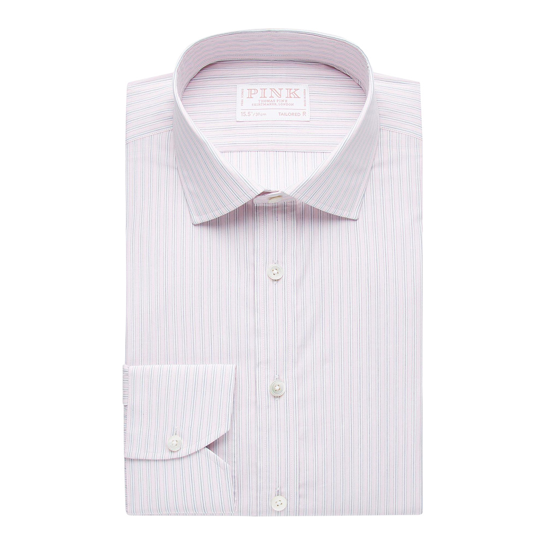Pink Stripe Tailored Fit Cotton Shirt