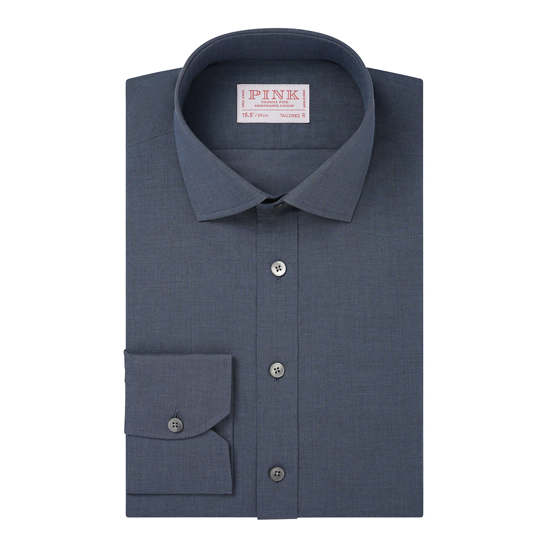 Blue Tailored Fit Lightweight Cotton Shirt