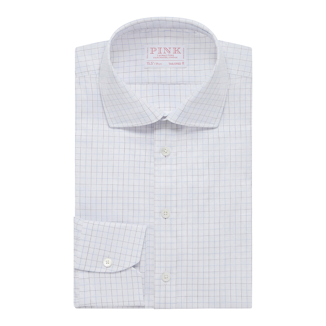Mutli Graph Check Tailored Fit Cotton Shirt