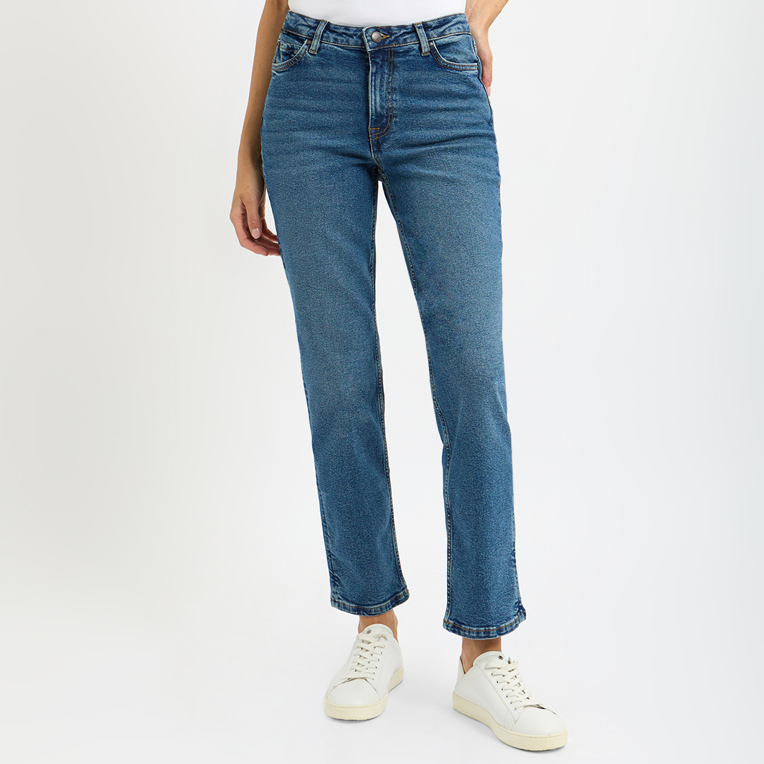 Dark Blue Girlfriend Jeans - Crew Clothing - Modalova