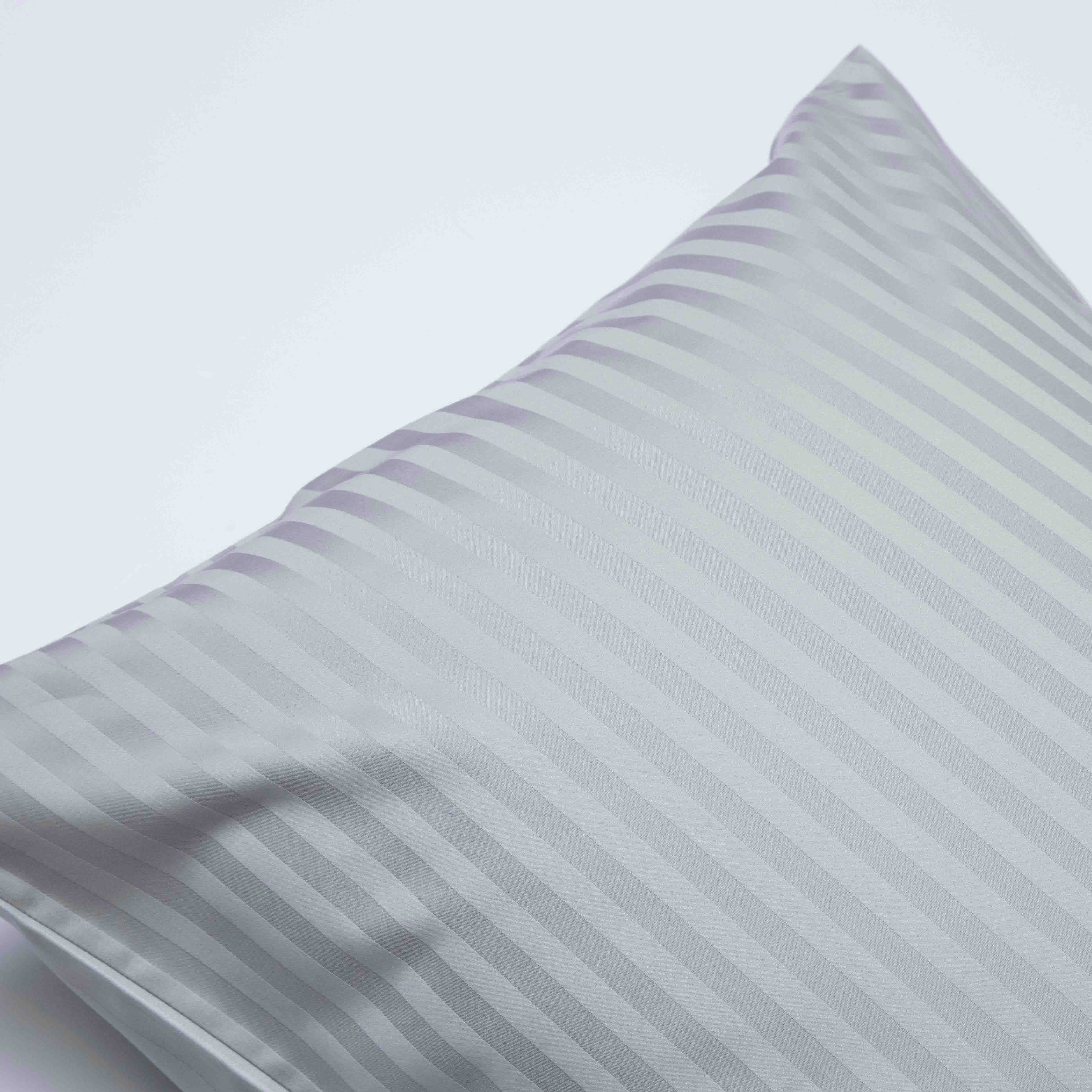 Belledorm   540TC Hotel Suite Satin Stripe Pillowcase Pair Platinum, BrandAlley