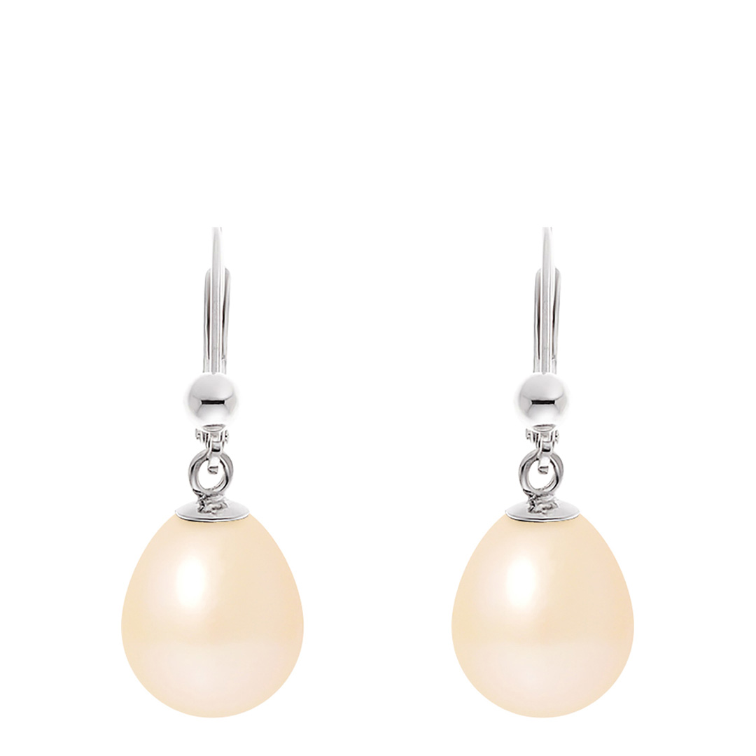 Pink Pearl Drop Earrings - Mitzuko - Modalova