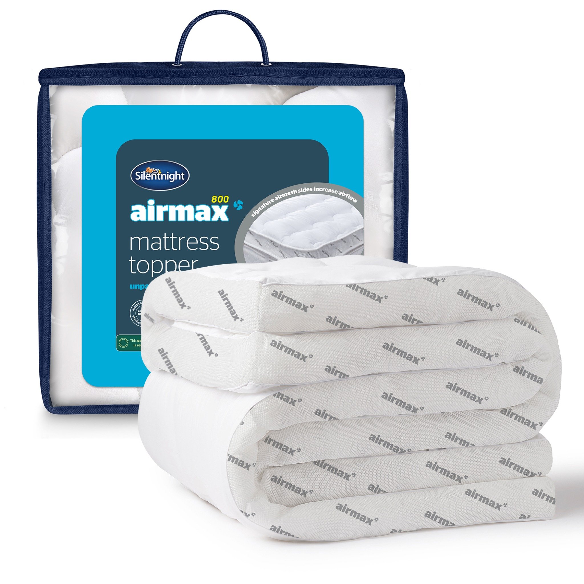 Silentnight    White Airmax 800 Mattress Topper in Size Kingsize, BrandAlley