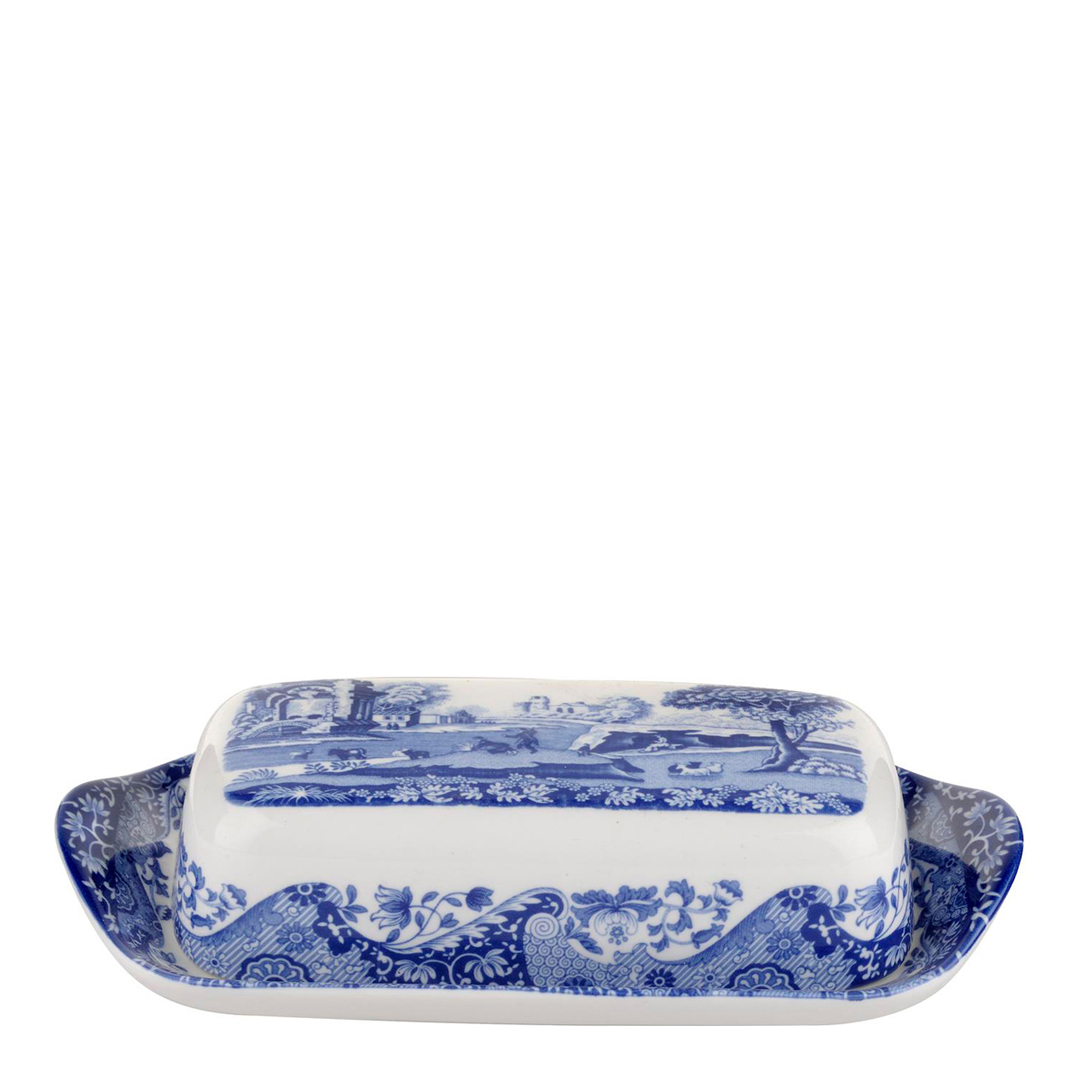 Blue Italian Butter Dish