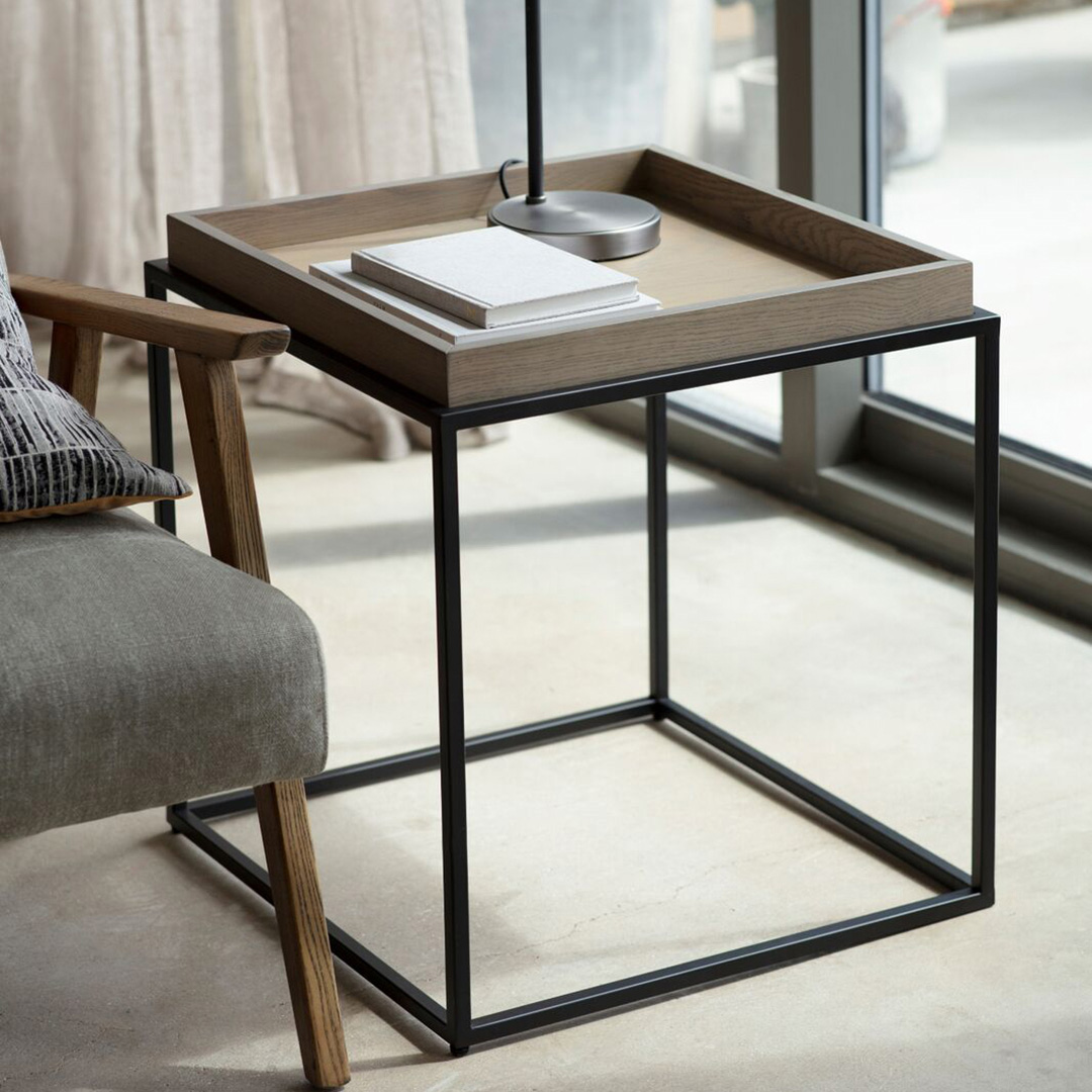 Gallery Living     Forden Tray Side Table Grey in Size +44, BrandAlley