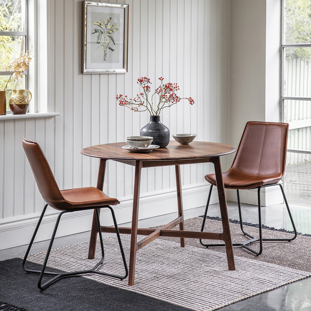 Madden Round Dining Table Walnut