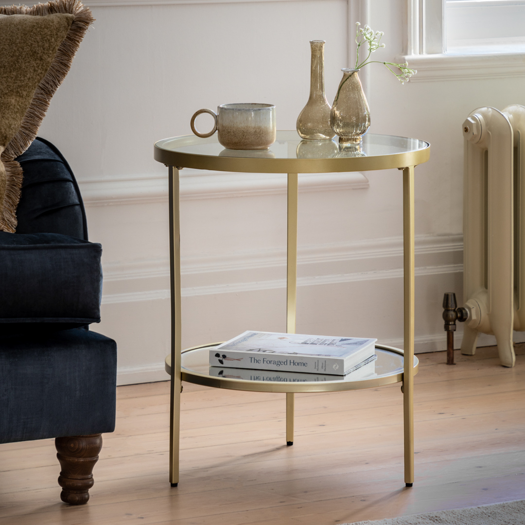 Gallery Living   Danville Side Table Champagne in Size +44, BrandAlley