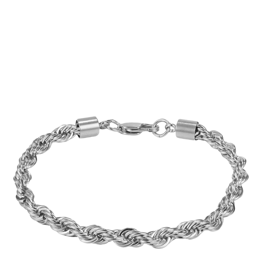 Silver Plated Twist Bracelet - Stephen Oliver - Modalova