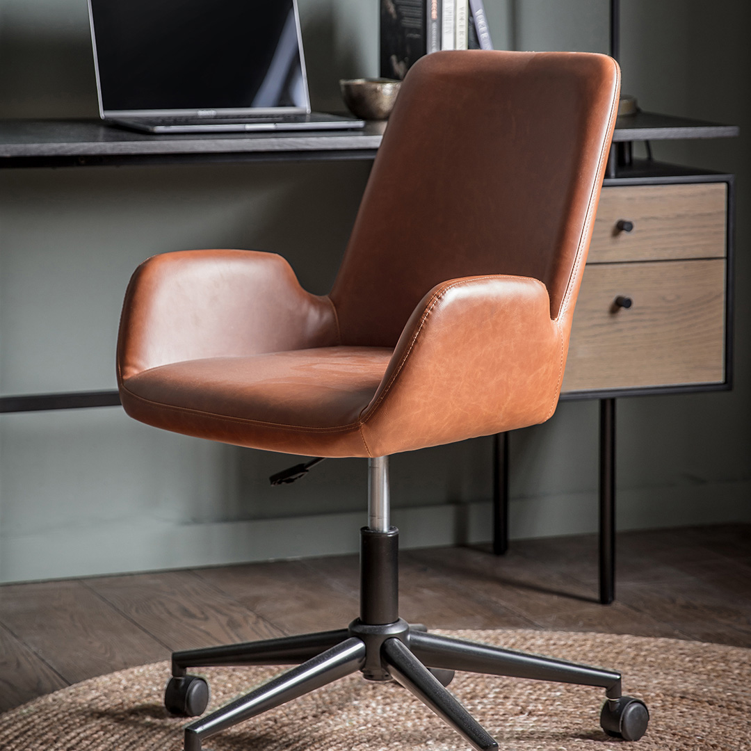 Gallery Living    Brown Hastings Swivel Chair in Size +44, BrandAlley