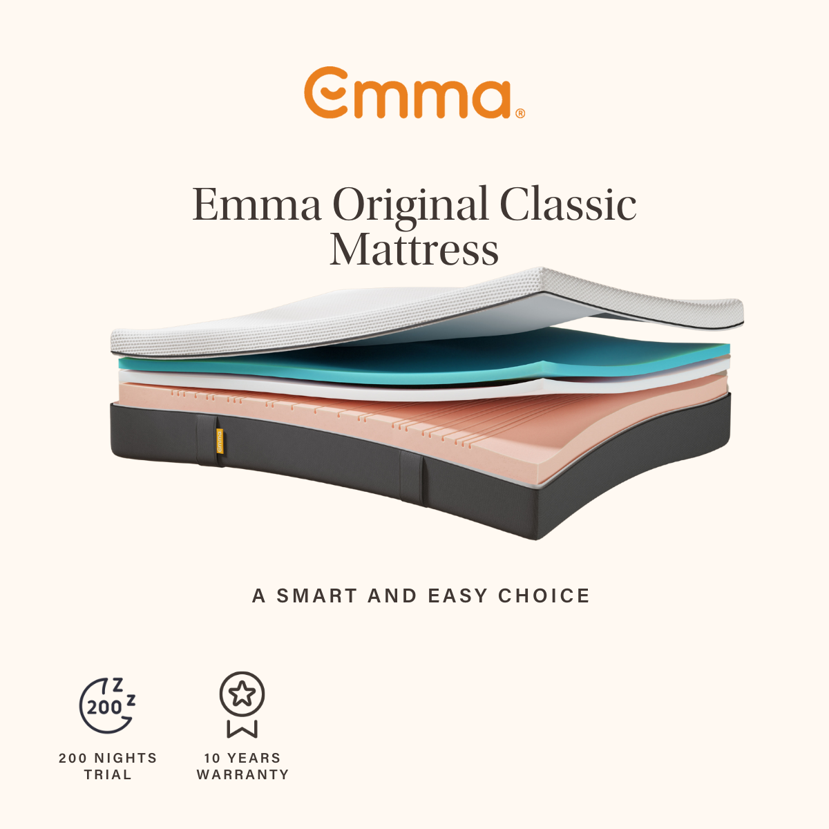 Emma   Original Classic Mattress in Size Small Double, BrandAlley