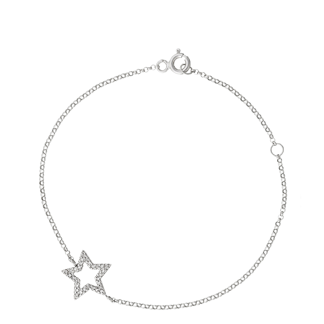 Silver Star Diamond Bracelet - MUSE - Modalova