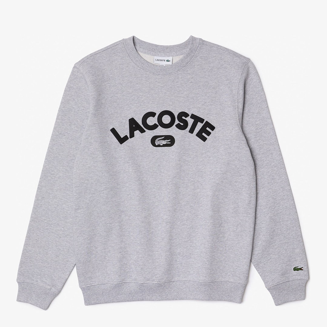 Grey Chest Logo Cotton Sweatshirt