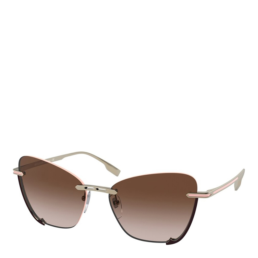 Women's Pale Gold Bvlgari Sunglasses 58mm