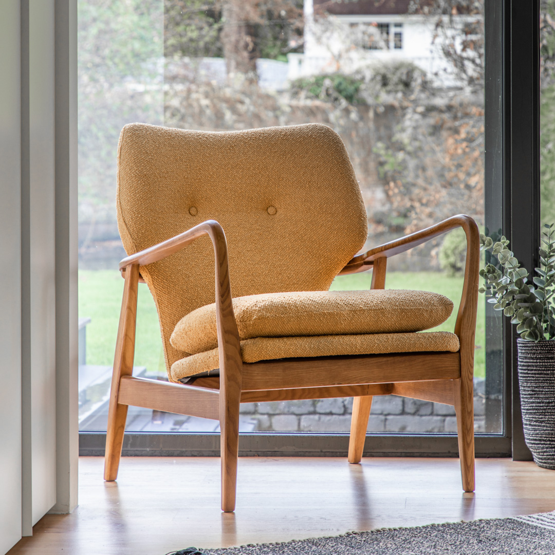 Gallery Living   Creww Armchair Ochre in Size +44, BrandAlley