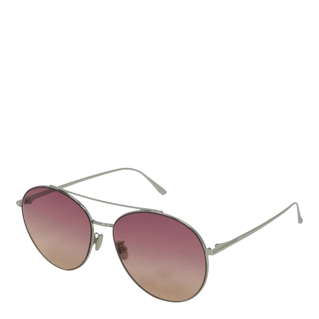 Tom Ford Women's   Pink /Silver Cleo Sunglasses 61Mm , BrandAlley