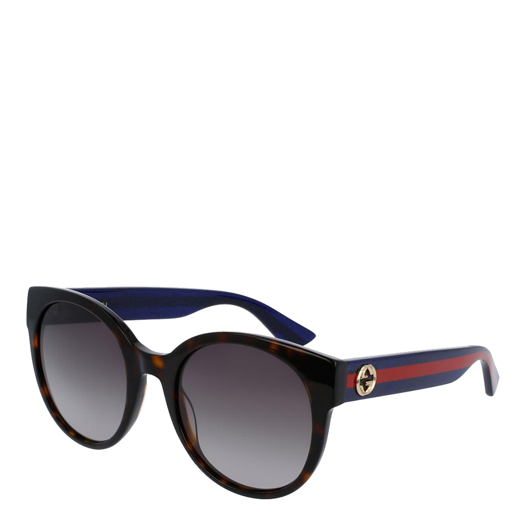 Gucci Women's   Brown Havana/Blue Sunglasses 54Mm , BrandAlley