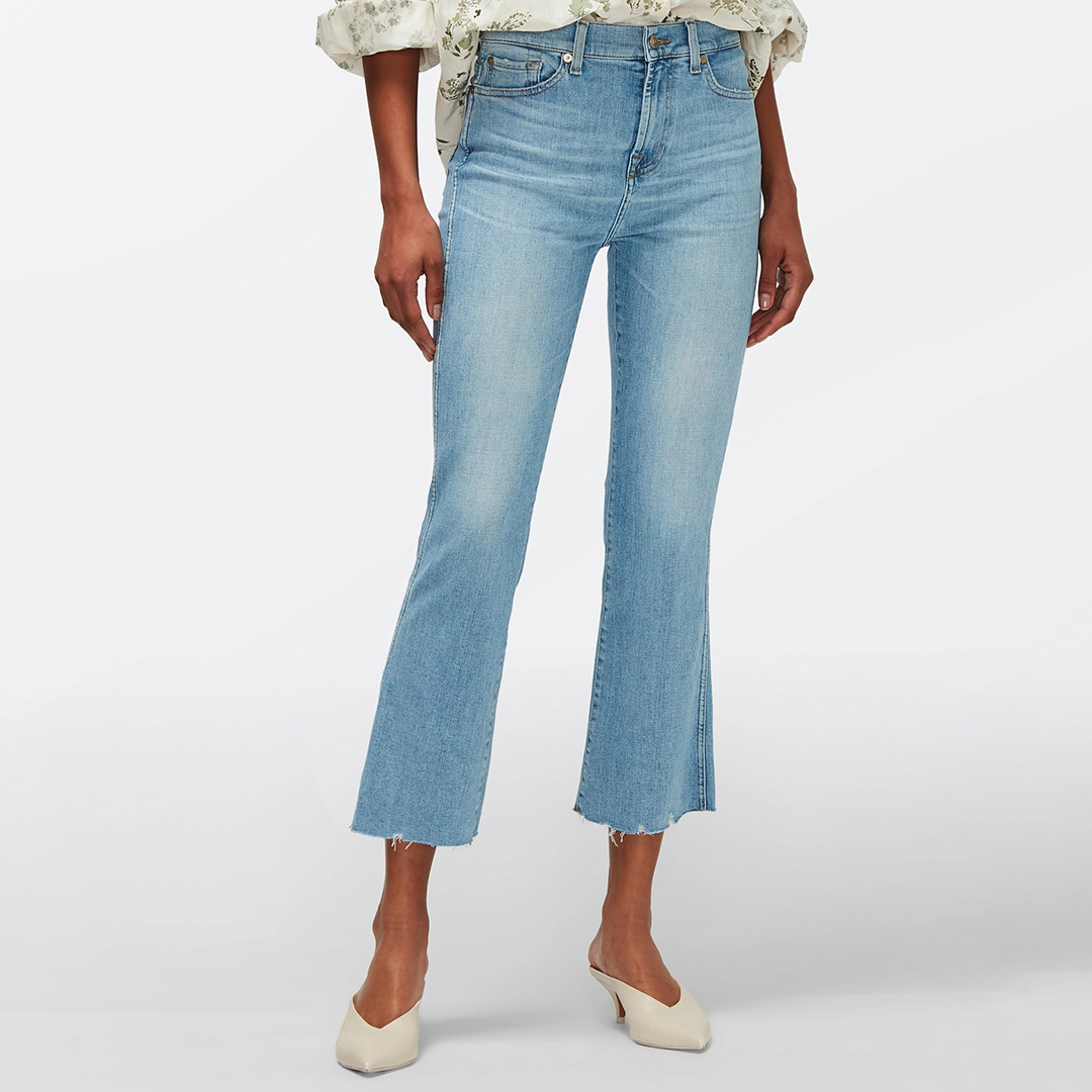 Light Blue Crop Stretch Jeans