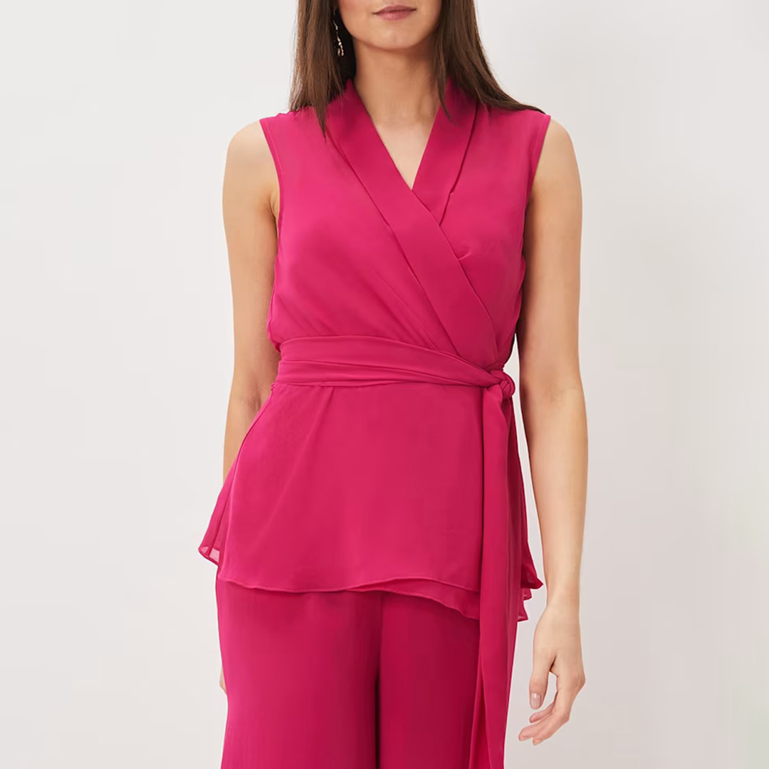 Pink Florentine Wrap Top