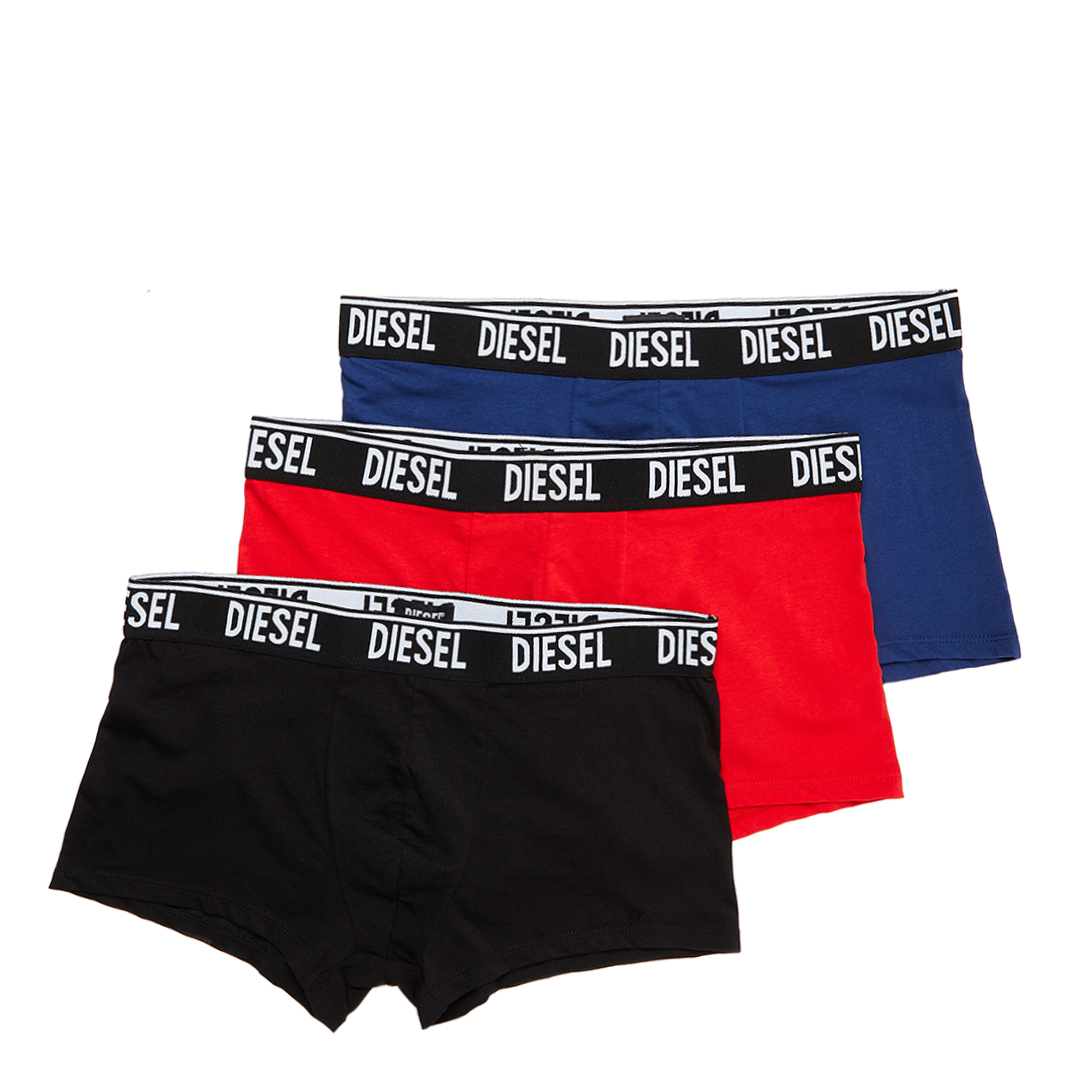 Black Multi 3 Pack Cotton Blend Trunks