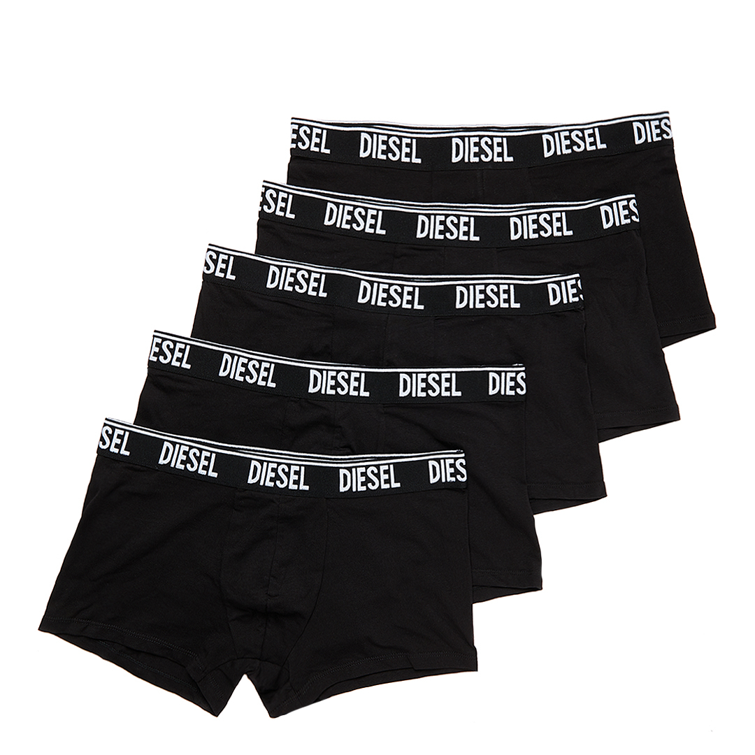 Diesel Men's    Black 5 Pack Cotton Blend Trunks in Size XL, BrandAlley