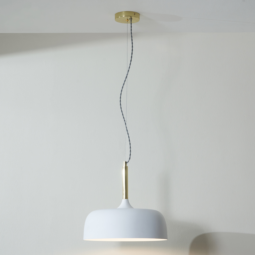 Pacific   Anke Matt White Domed Pendant in Size 120cm, BrandAlley