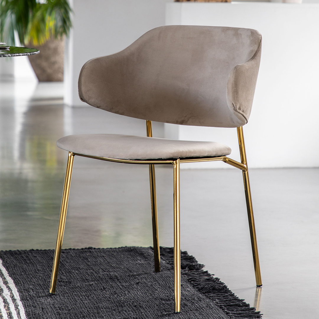Gallery Living    Beige Pittsburg Dining Chair Taupe  in Size Set of 2, BrandAlley