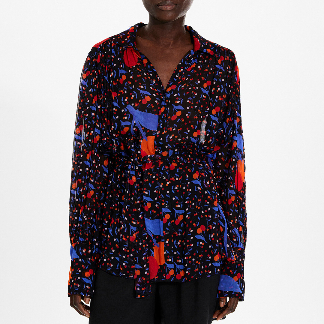 Black Cherry Print Blouse - Sonia Rykiel - Modalova