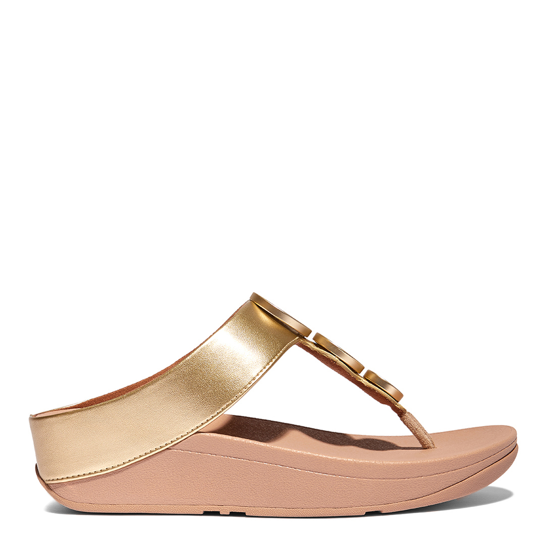 Gold Halo Leather Metallic Sandal