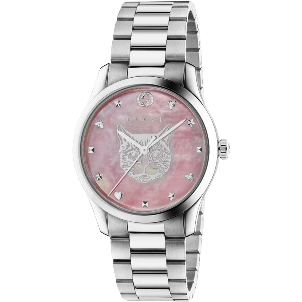 Gucci Women's  YA1264166 G-Timeless Pink Mother of Pearl Dial  Watch , BrandAlley
