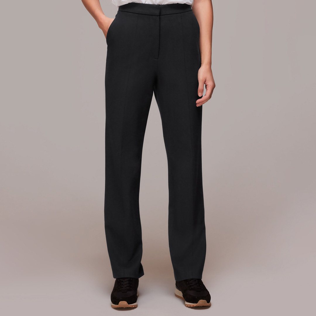 Black Ponte Slim Leg Trousers