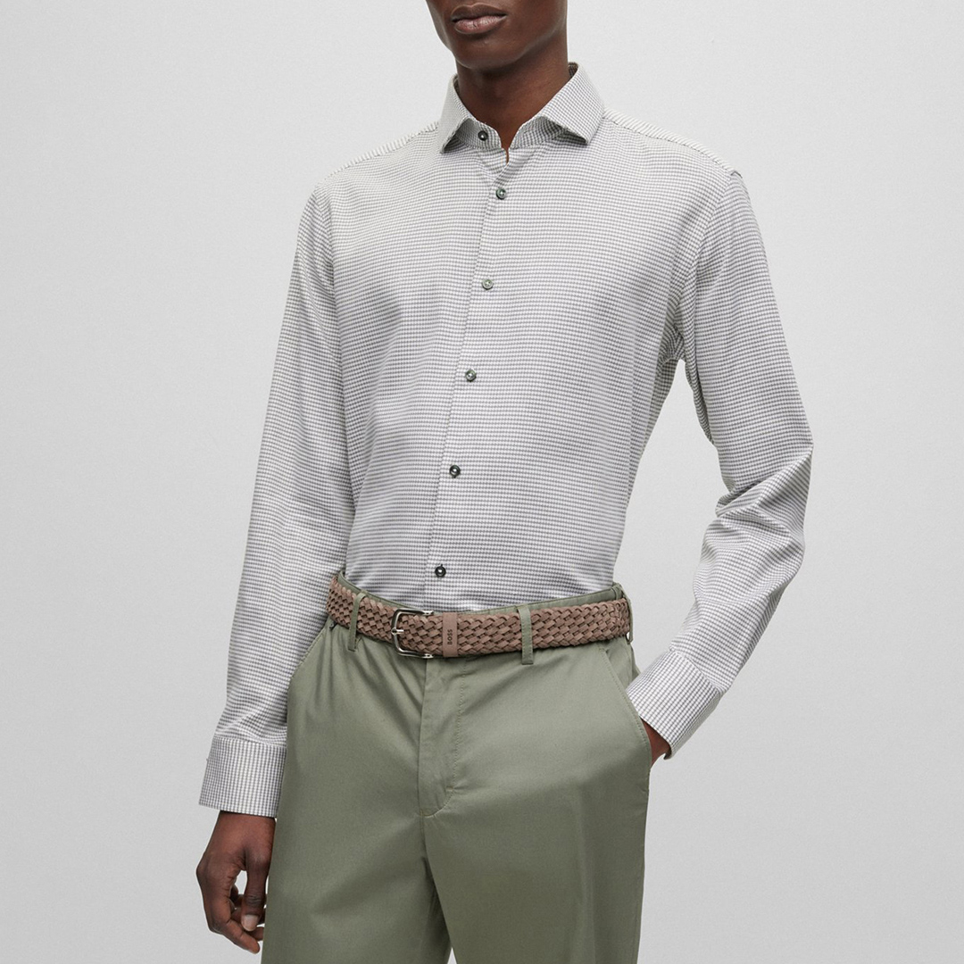 Light Grey Joe Stretch Cotton Shirt