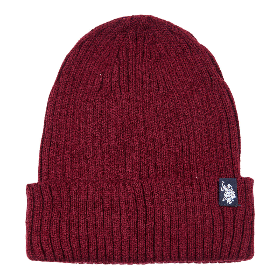 U.S. Polo Assn. Men's U.S. Polo Assn. Wine Chunky Rib Beanie , BrandAlley