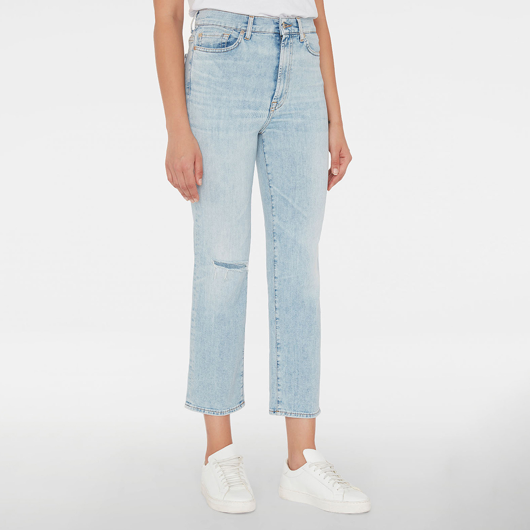 Light Wash Logan Straight Stretch Jeans