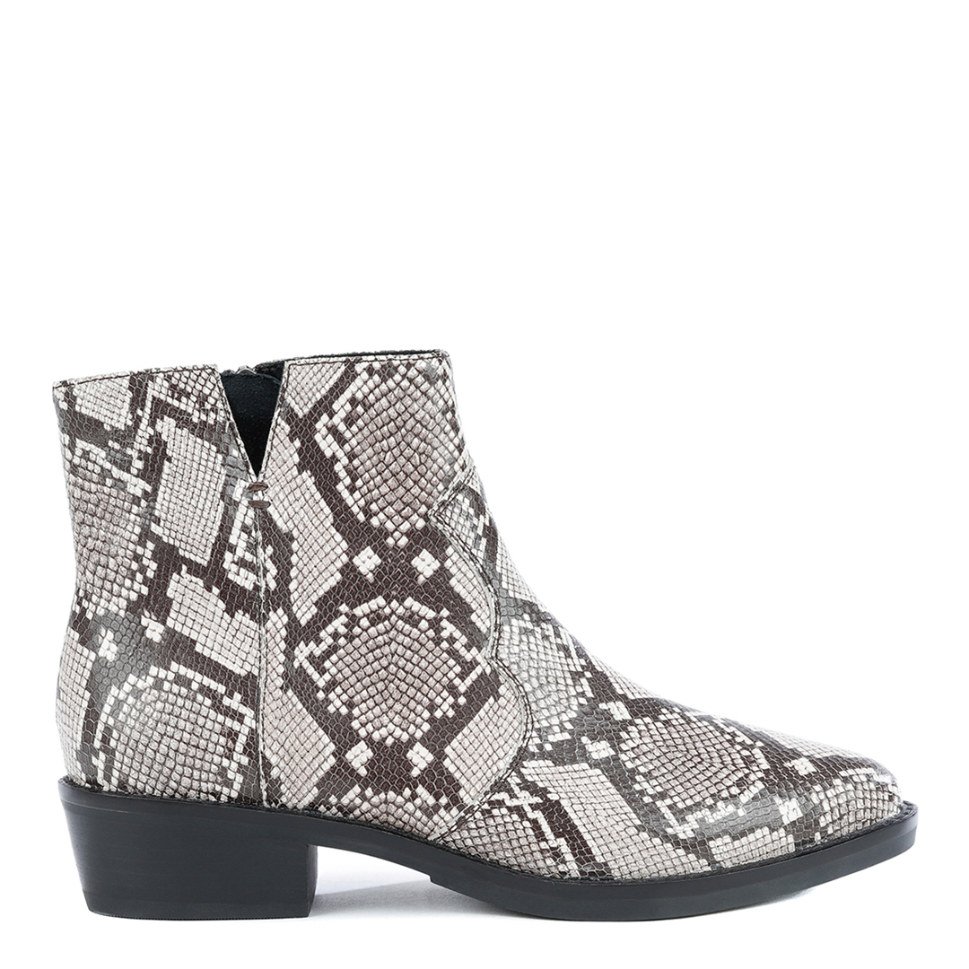 Beige Leather Teocleo Ankle Boot - Geox - Modalova